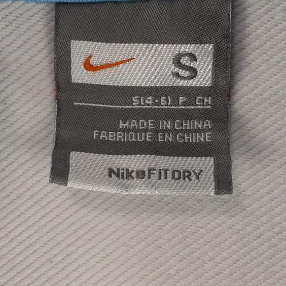 Nike Sweatshirt Womens Small  White Blue Full Zip Fit Dry Mock Neck - Picture 5 of 13